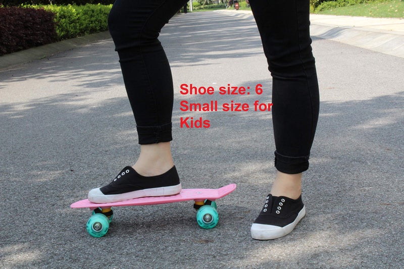 CyBoard 17inchX5inch Pink Mini Skateboard, Mini Cruiser Board with Soft PU Wheel - Image 3
